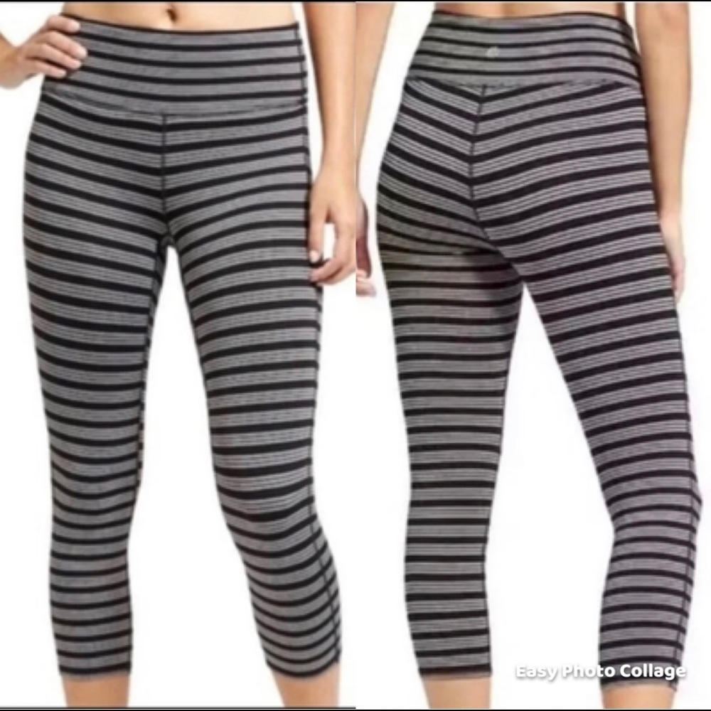 Athleta striped Capri leggings